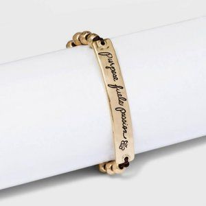 Bella Uno Bellissima Recycled Silver Plated "Purpose Fuels Passion" Bracelet